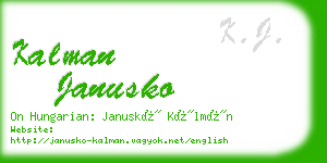 kalman janusko business card